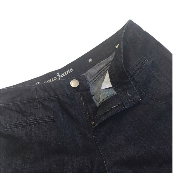 Avenue Jeans Metallic Thread Cropped Trouser Jeans Sz 16 - Picture 4 of 11